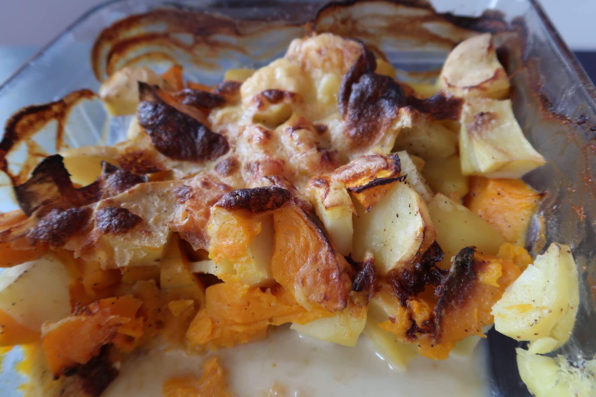 gratin courge butternut pomme de terre cuisson four recette automne