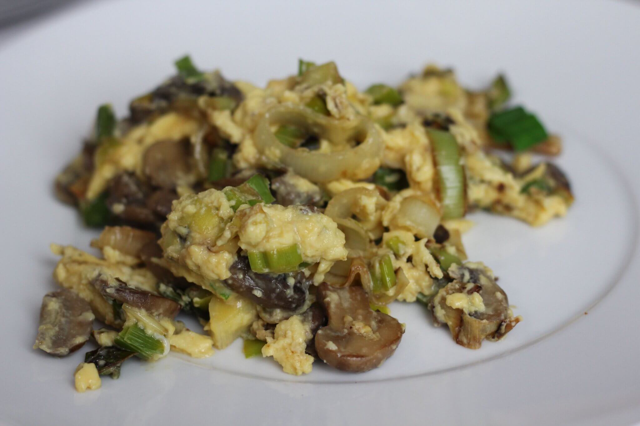 recette omelette poireau champignon oeufs délicieux facile simple
