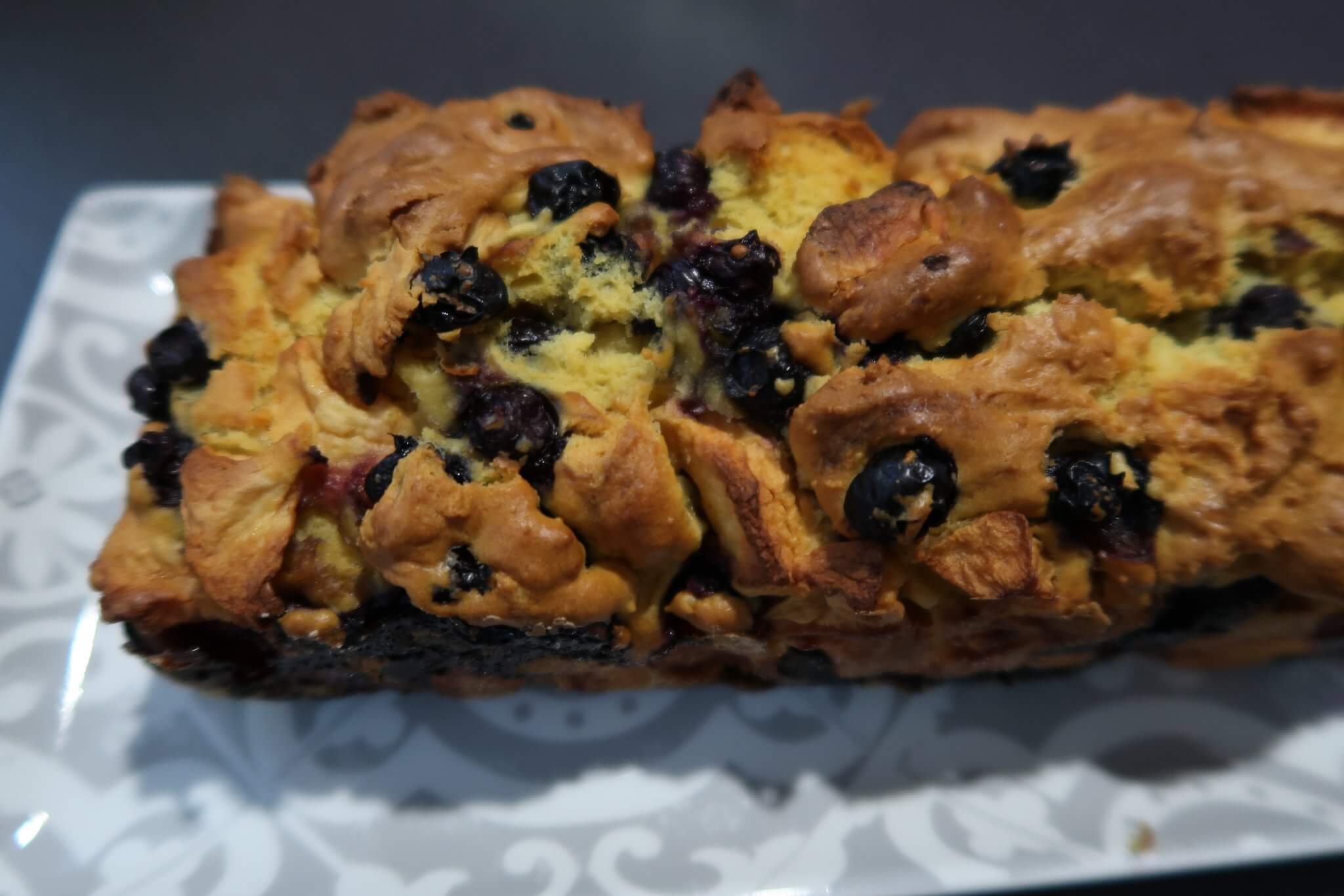 cake fruits pommes myrtilles bleuets peu de sucre thé tea time