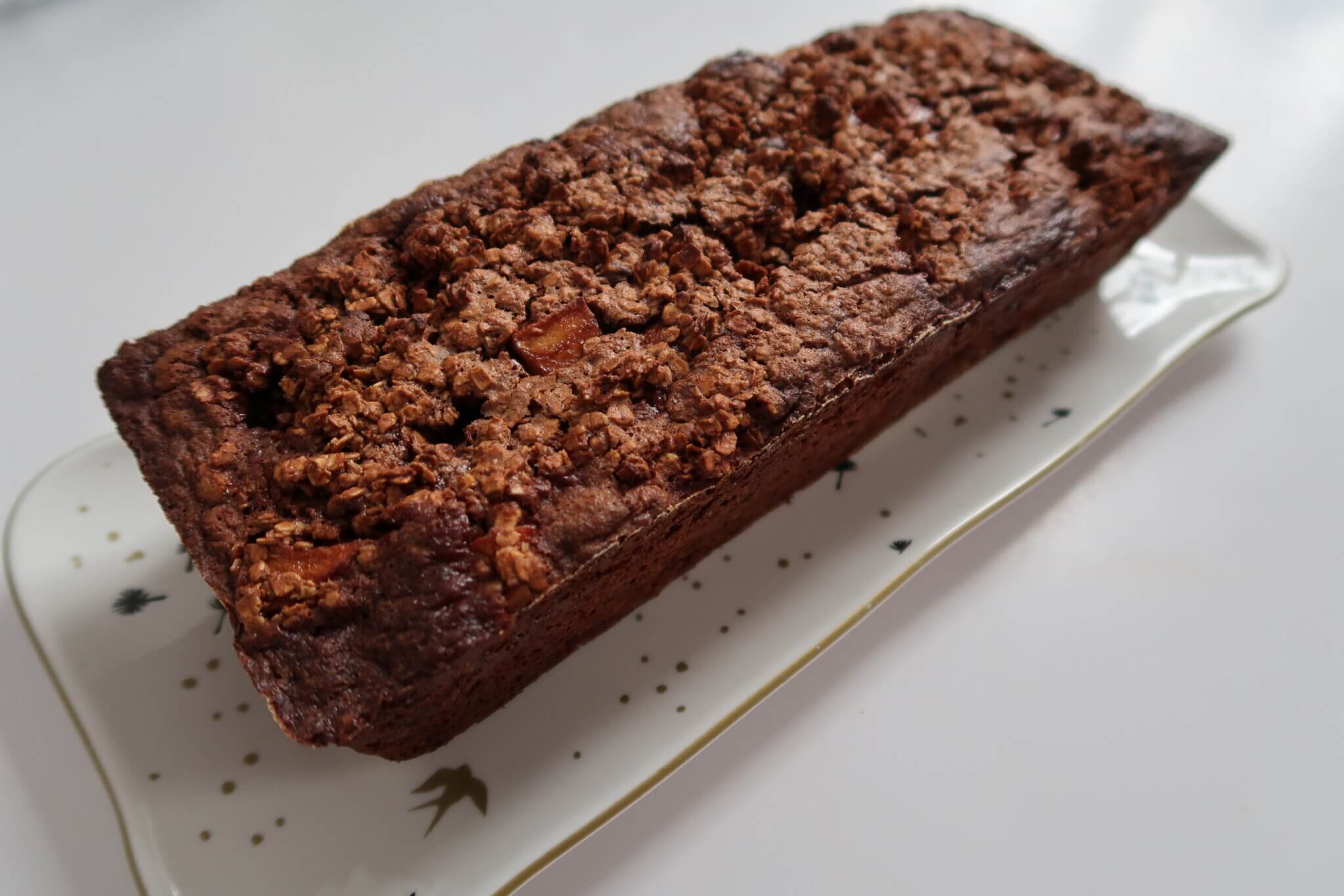 cake flocon avoine chocolat pomme