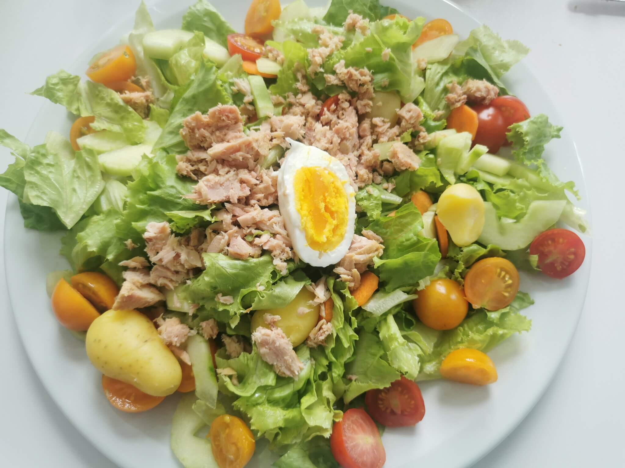 salade verte ingrédients carotte concombre pomme de terre oeuf été