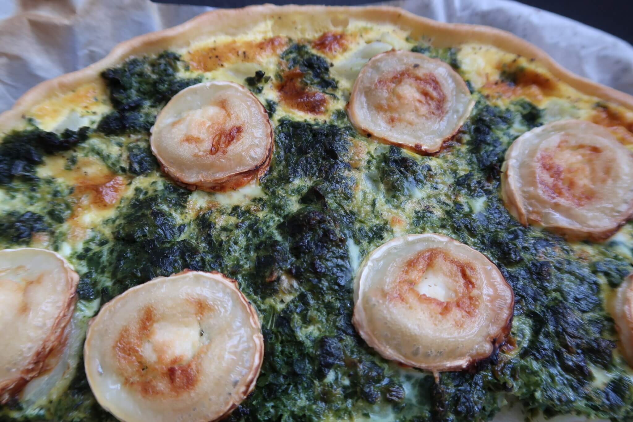 tarte salée patisson epinard fromage de chevre