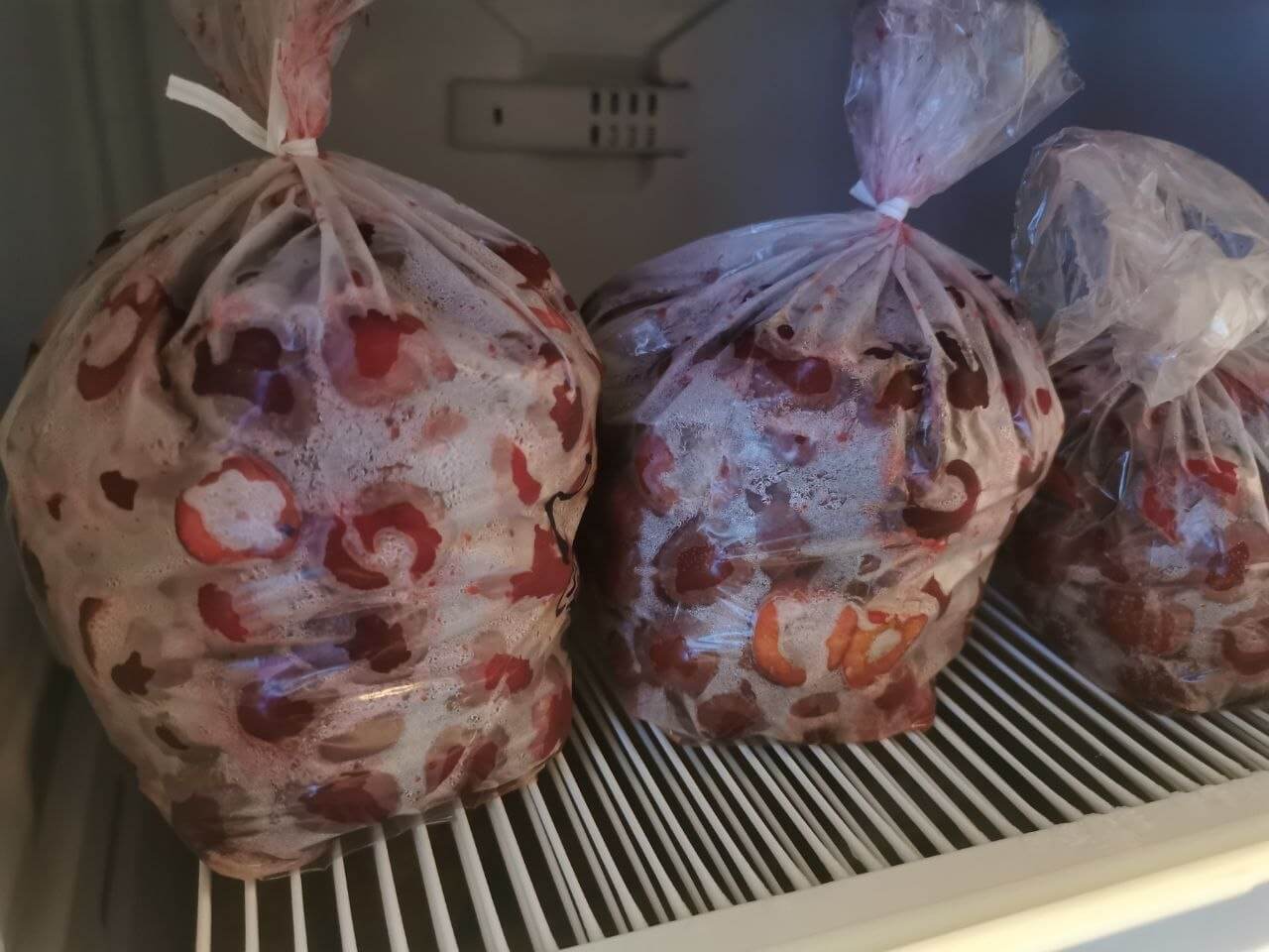 cerises au congélateur
