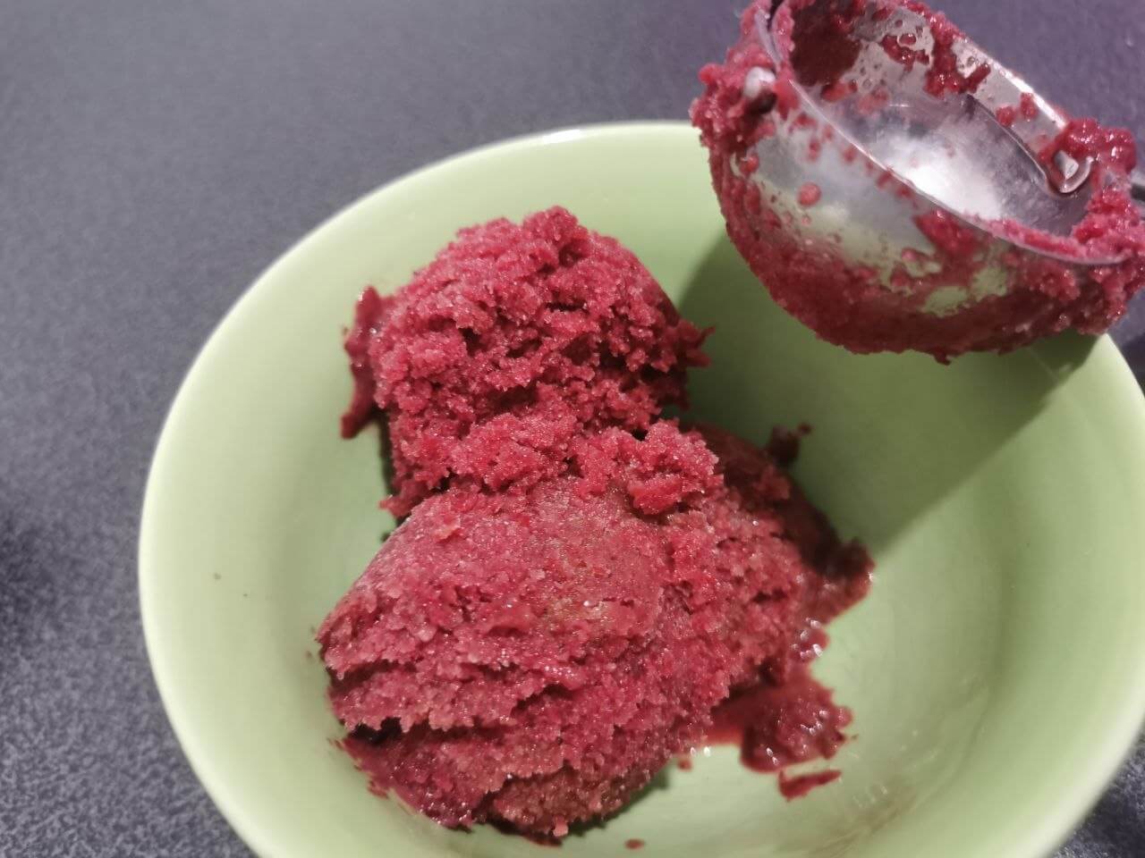 sorbet glace à la cerise maison